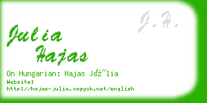 julia hajas business card